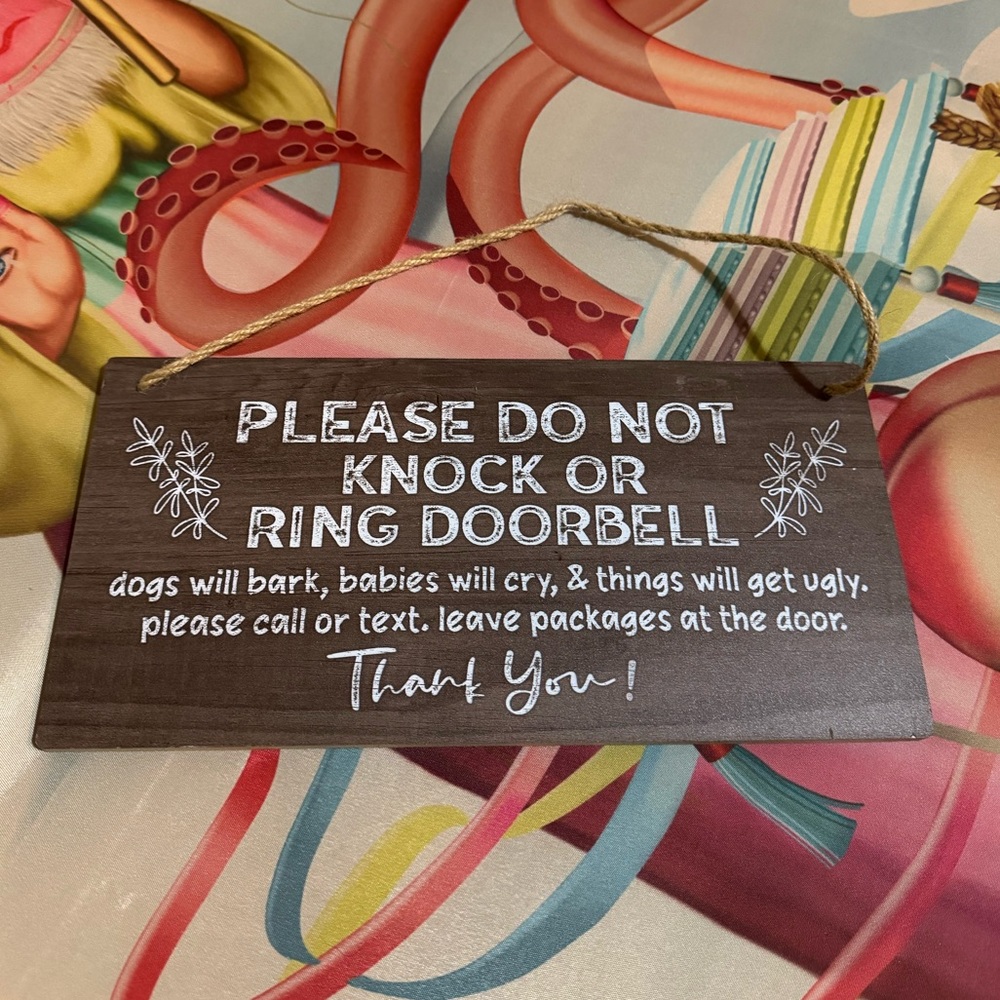 Do not knock baby sign